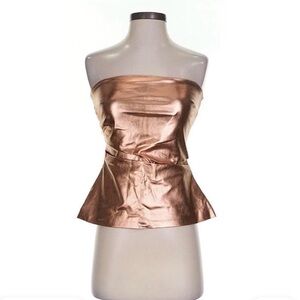 Zara Copper Strapless Top